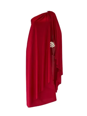 Halston IV Red One Shoulder Jersey Gown for Dorian