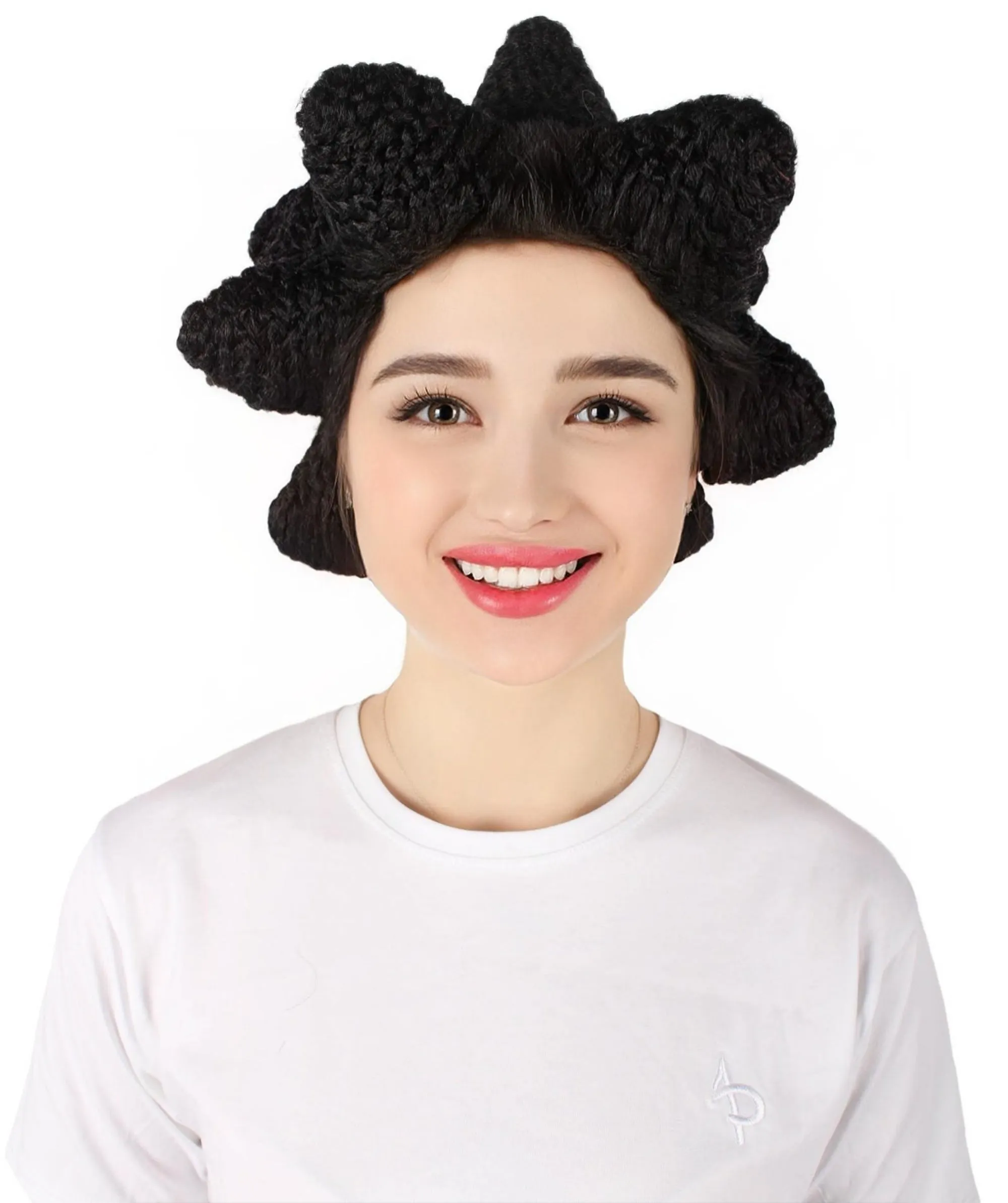 HPO Adult Women's Bantu Knot Black Wig I Cosplay and Halloween Wig I Flame-retardant Synthetic Fiber