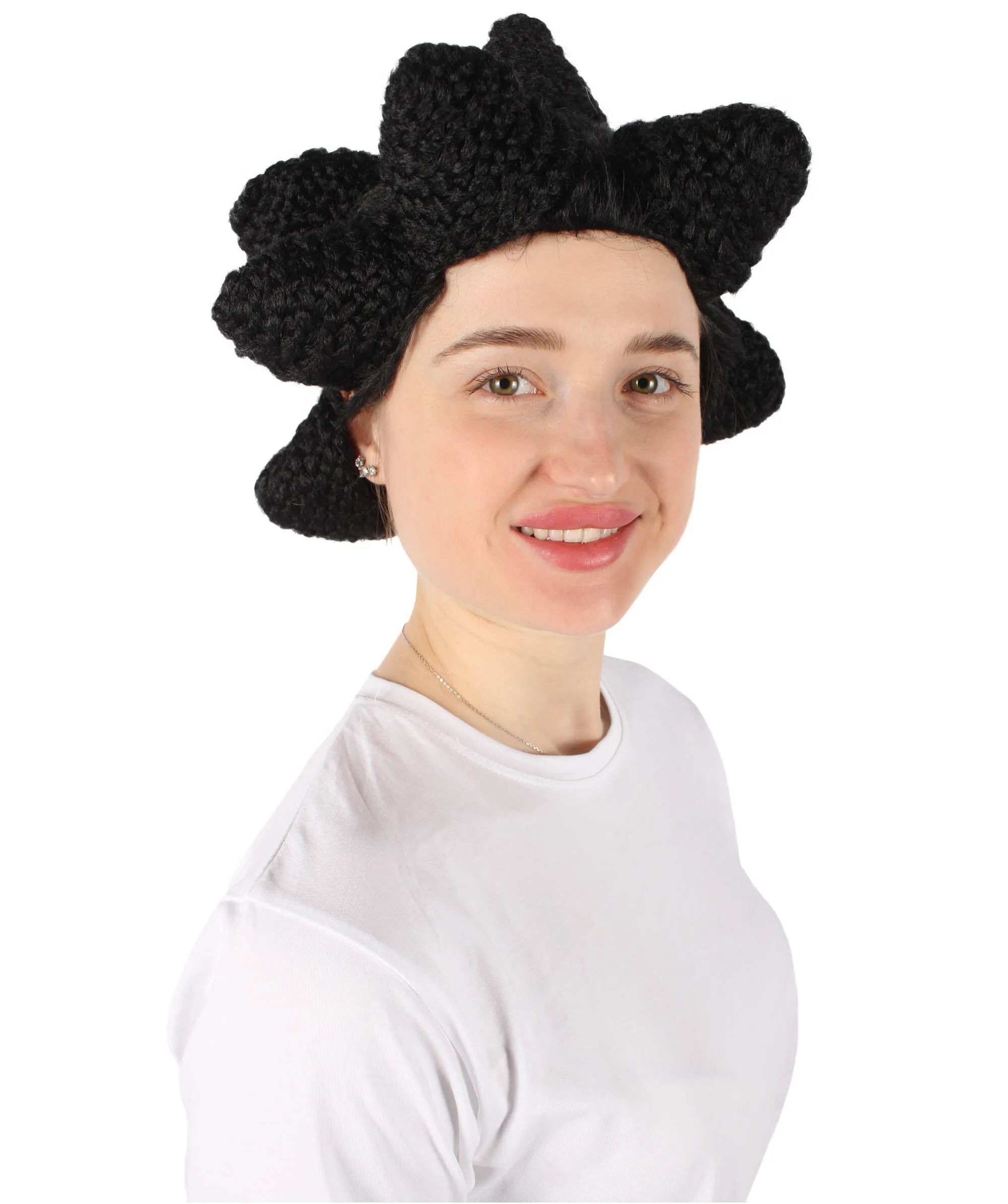 HPO Adult Women's Bantu Knot Black Wig I Cosplay and Halloween Wig I Flame-retardant Synthetic Fiber