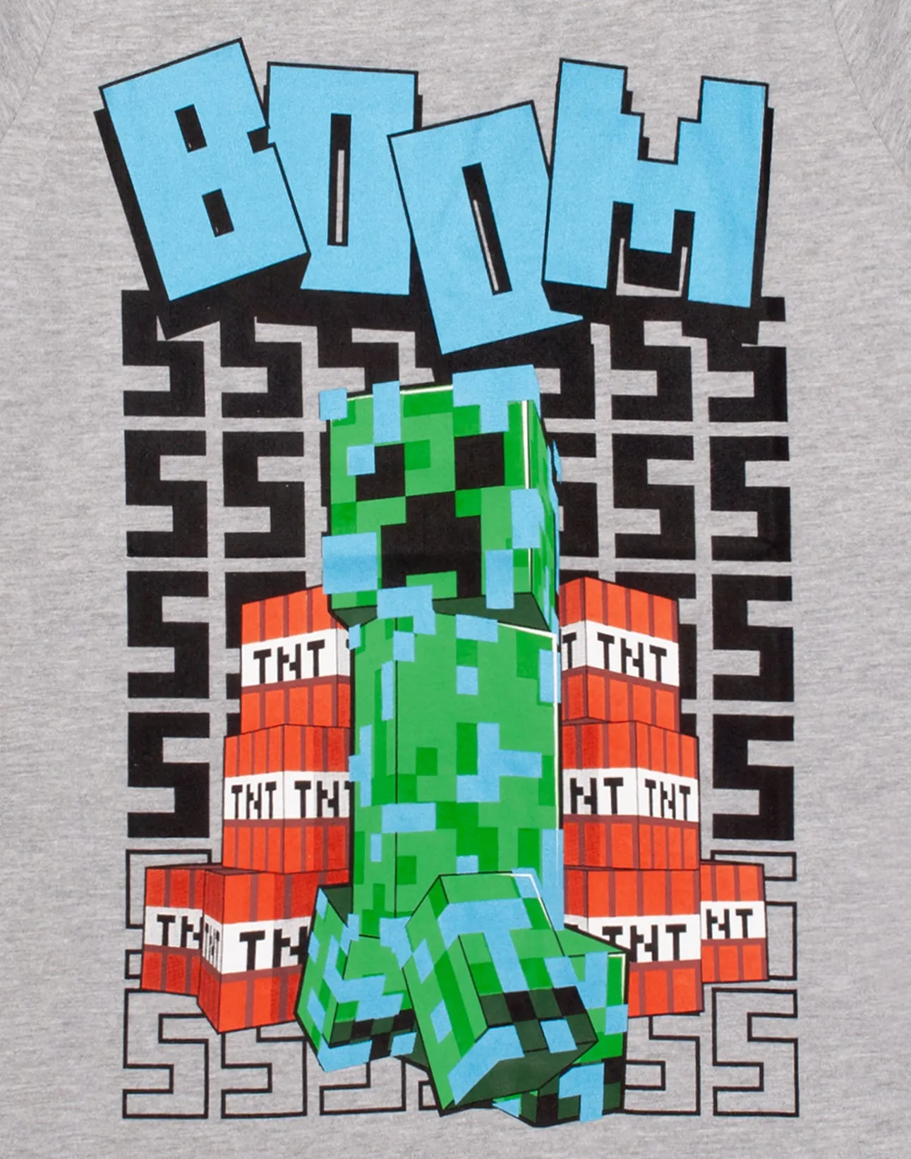 Minecraft Boom Boys T-Shirt Grey