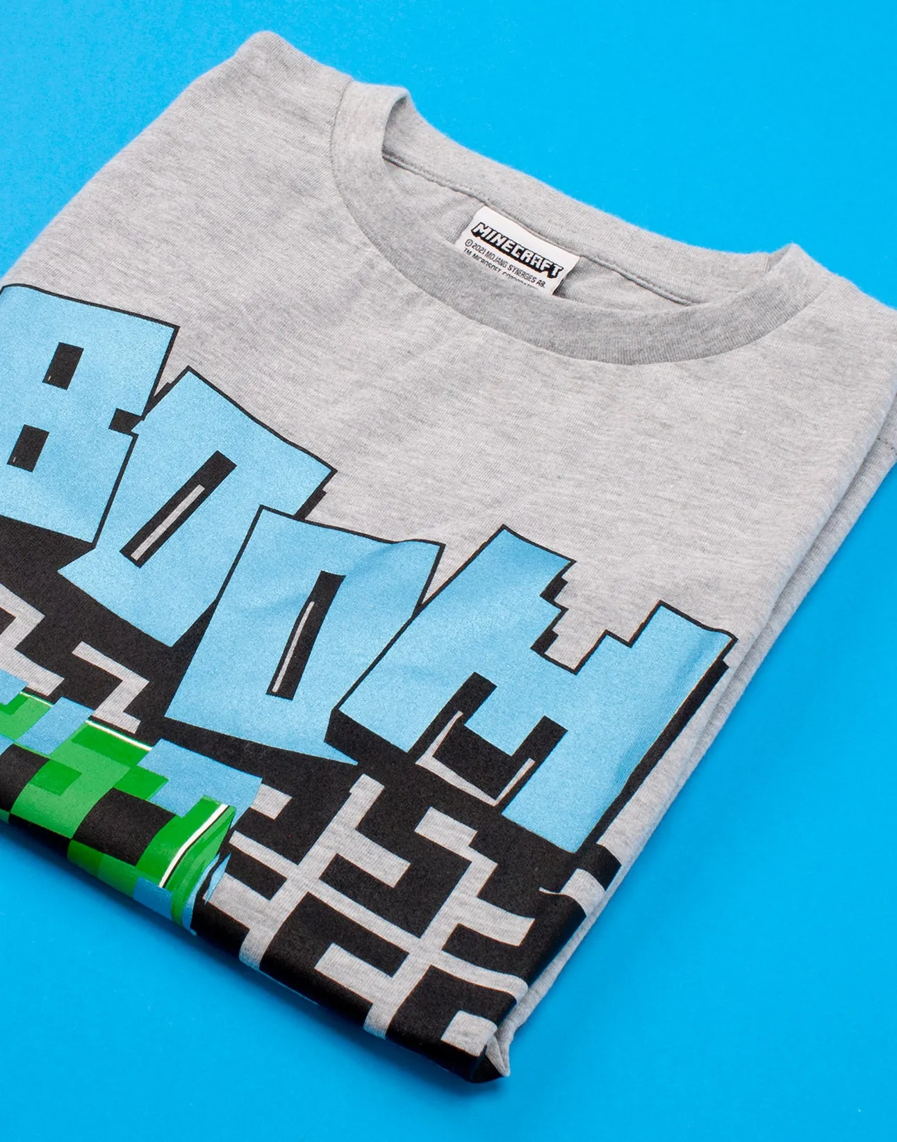 Minecraft Boom Boys T-Shirt Grey