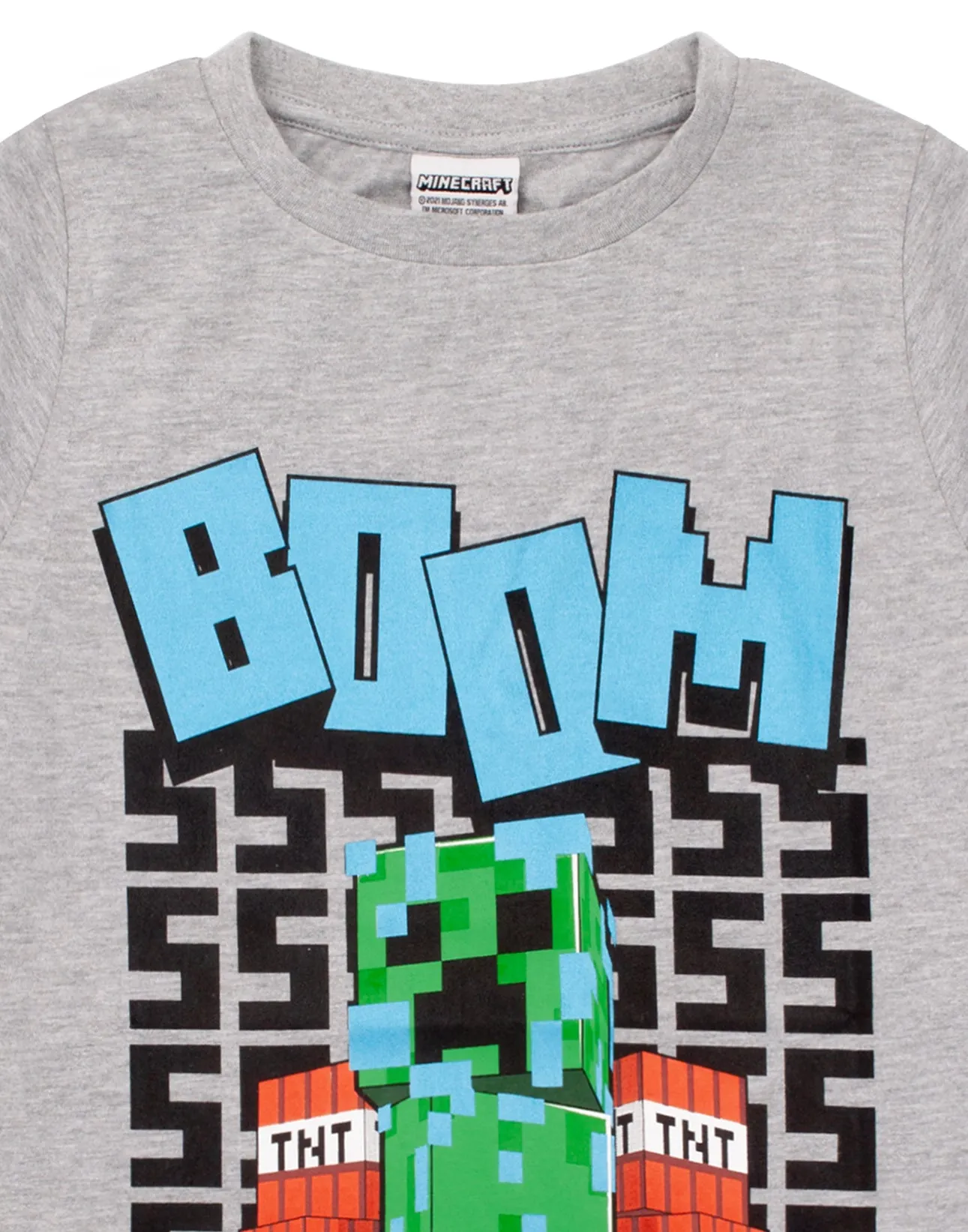 Minecraft Boom Boys T-Shirt Grey