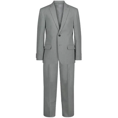 Nautica Big Boys Heather Poplin Suit, 2 Piece Set - Light Gray