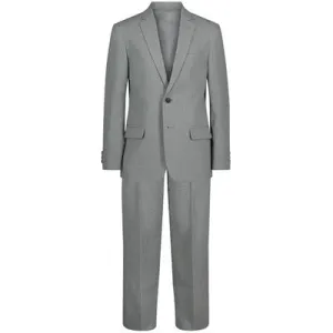 Nautica Big Boys Heather Poplin Suit, 2 Piece Set - Light Gray