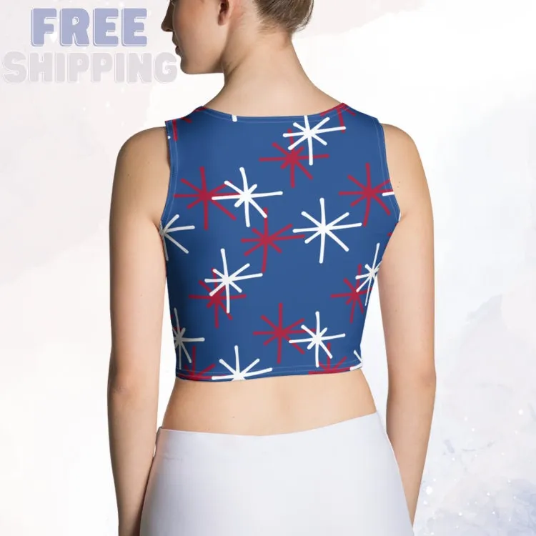 Patriotic Blue Crop Top