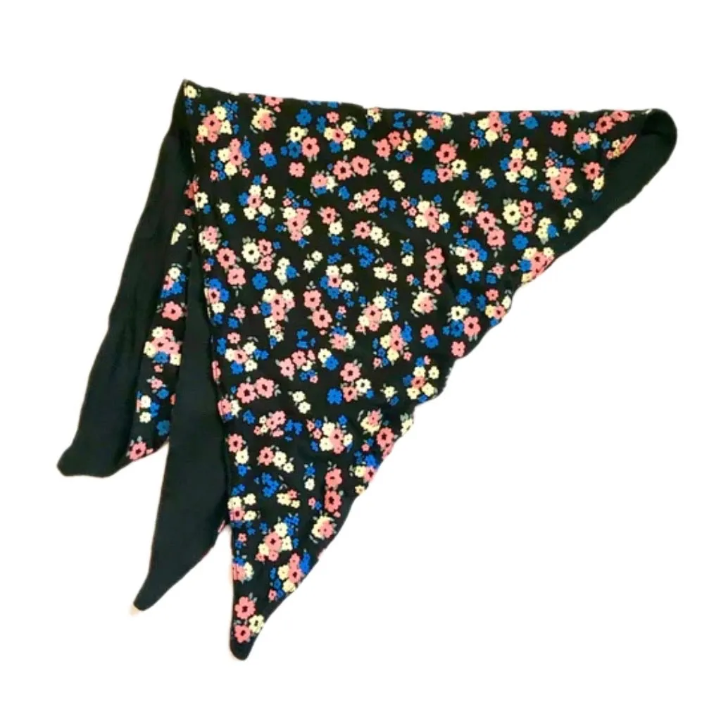 Pretty Chemo Reversible Headscarf Black Floral