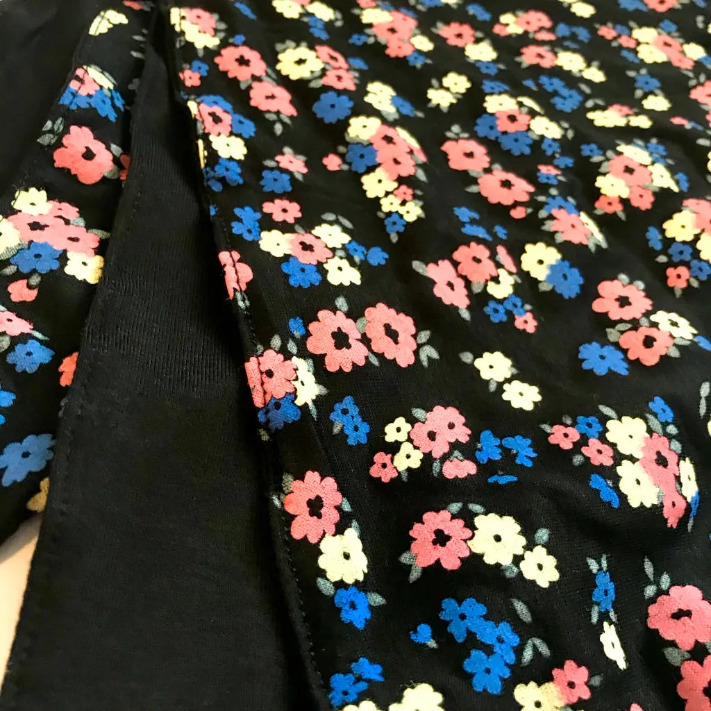 Pretty Chemo Reversible Headscarf Black Floral