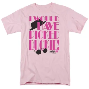 Pretty In Pink Picked Duckie Mens T Shirt Pink