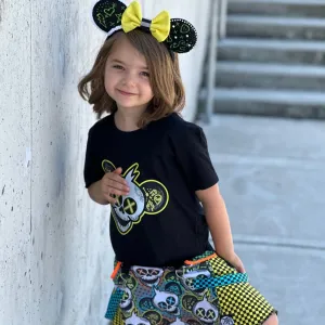 Punk Mickey Pocket Skirt With Straps Unisex Boys Girls Sizes