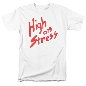 Revenge Of The Nerds High On Stress Mens T Shirt White