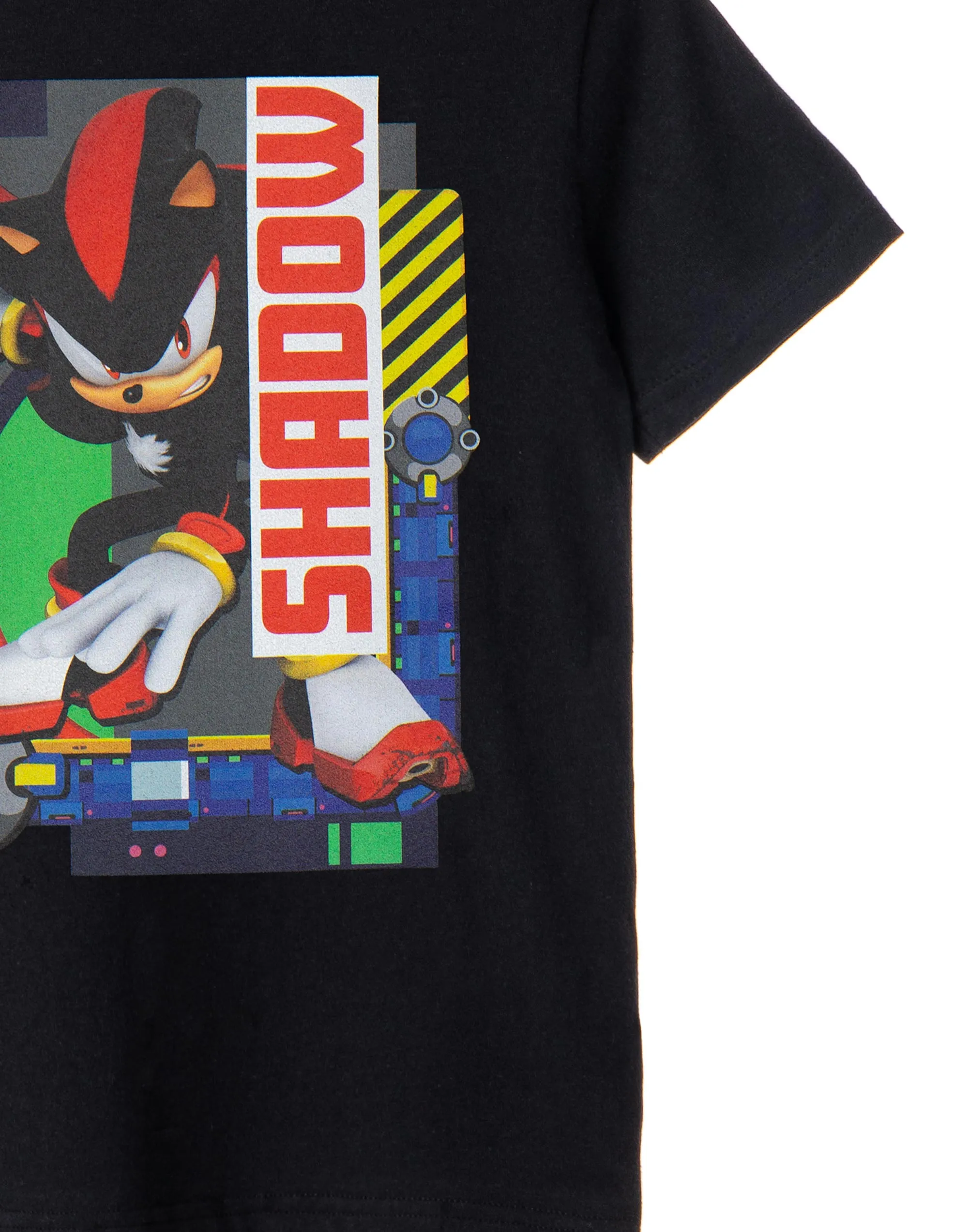 Sonic The Hedgehog Boys Black Shadow Character Print T-Shirt