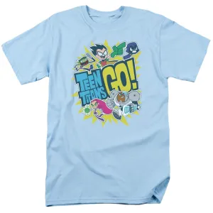 Teen Titans Go Go Mens T Shirt Light Blue