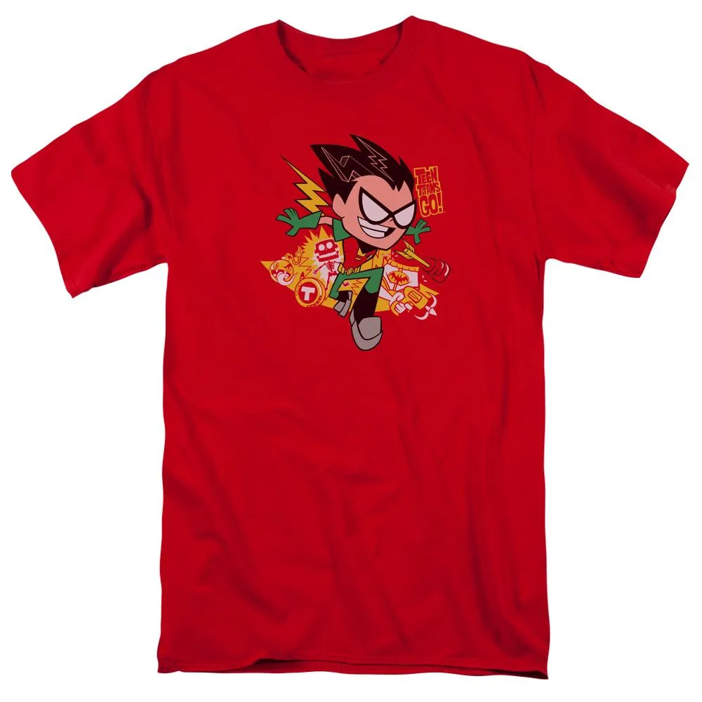 Teen Titans Go Robin Mens T Shirt Red