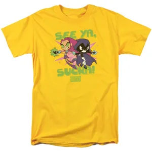 Teen Titans Go See Ya Mens T Shirt Yellow