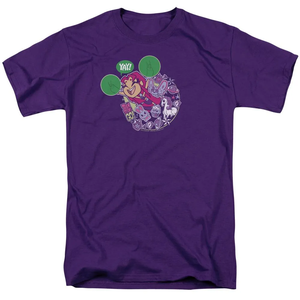 Teen Titans Go Yay Mens T Shirt Purple