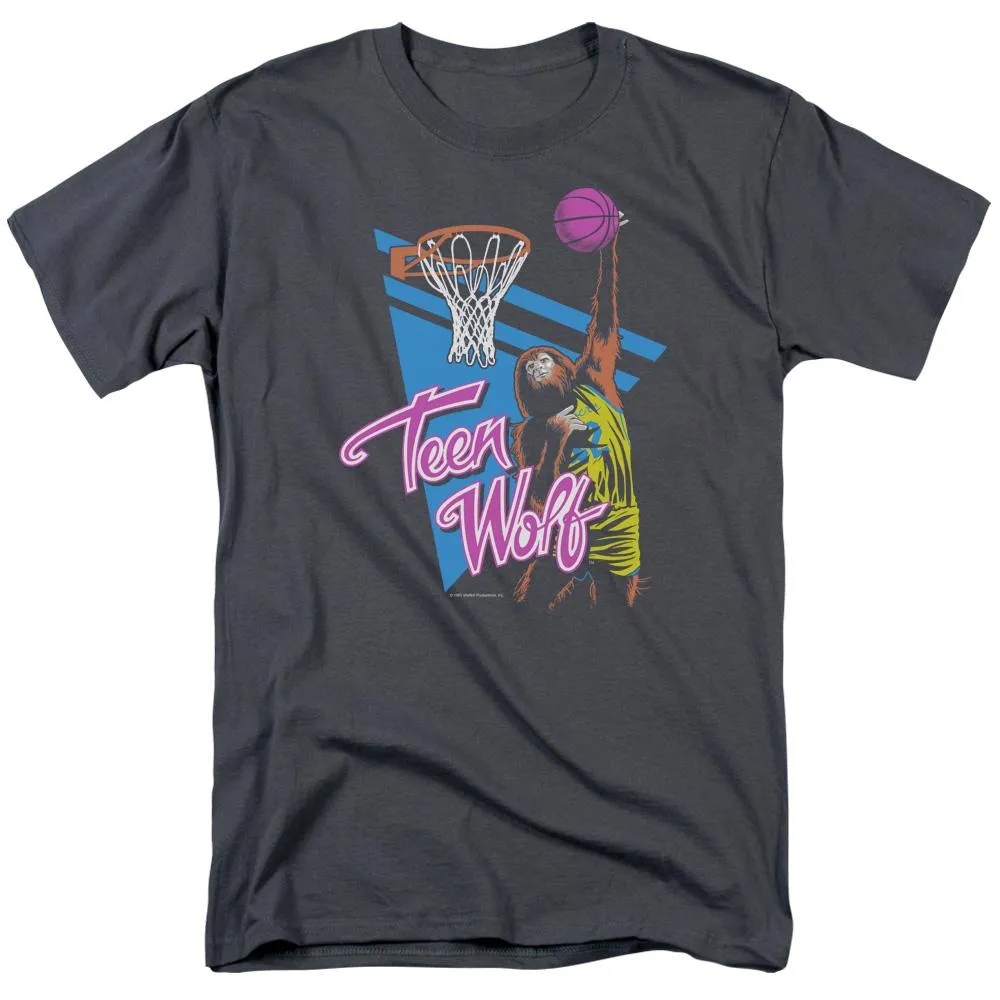 Teen Wolf Slam Dunk Mens T Shirt Charcoal