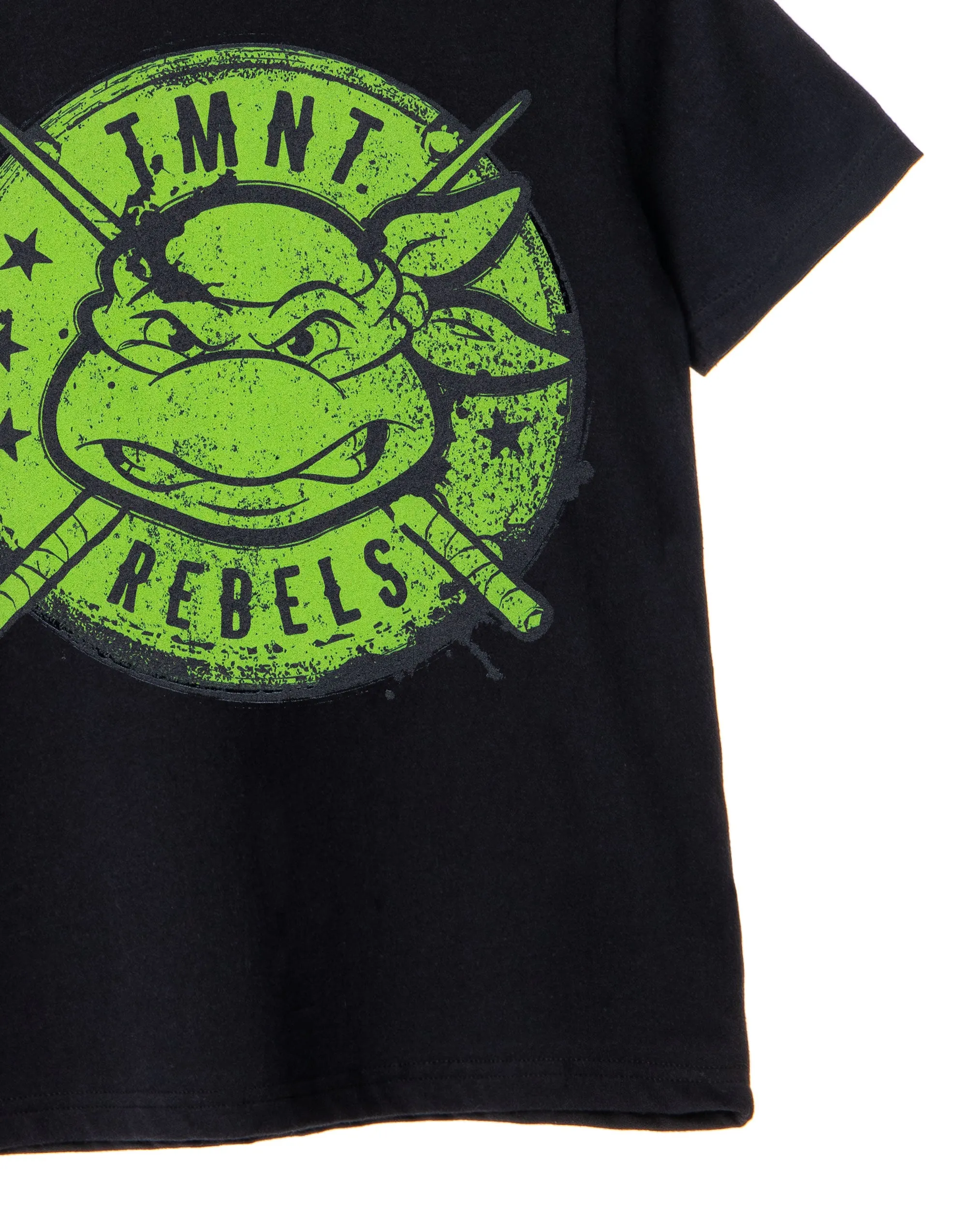 Teenage Mutant Ninja Turtles Boys Turtle Rebels Black Short-Sleeved T-Shirt