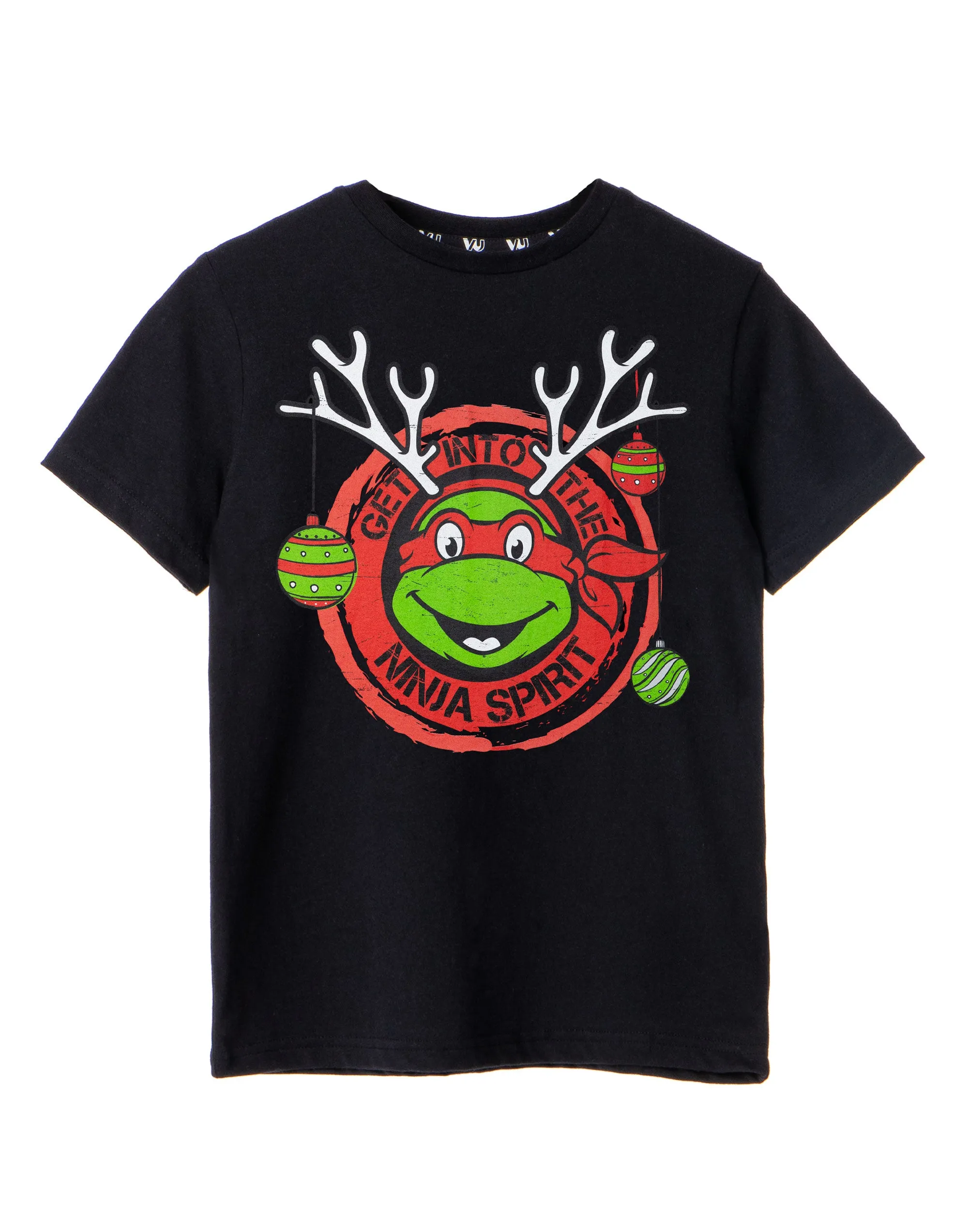 Teenage Mutant Ninja Turtles Raphael Ninja Spirit Boys Black Christmas T-Shirt