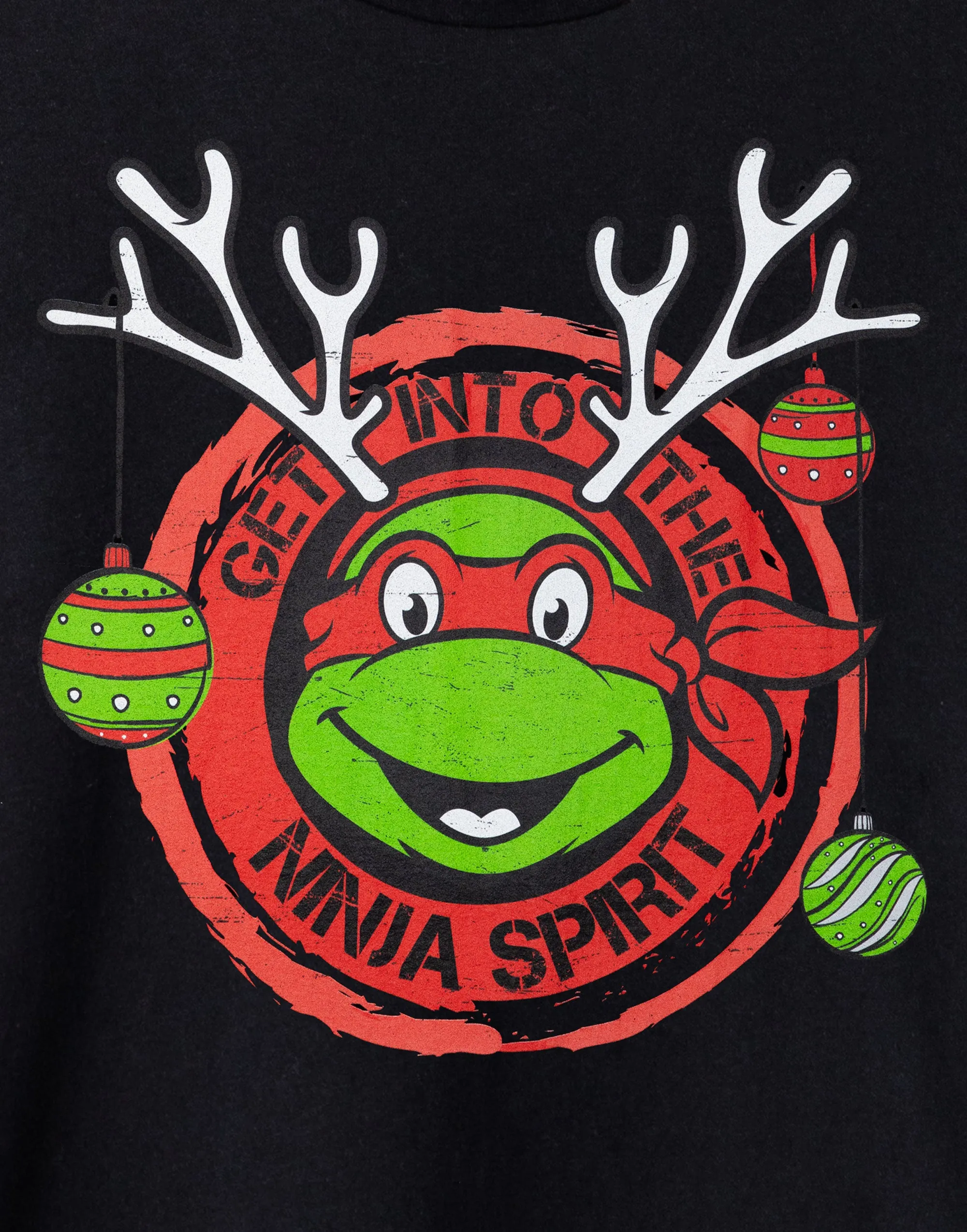 Teenage Mutant Ninja Turtles Raphael Ninja Spirit Boys Black Christmas T-Shirt