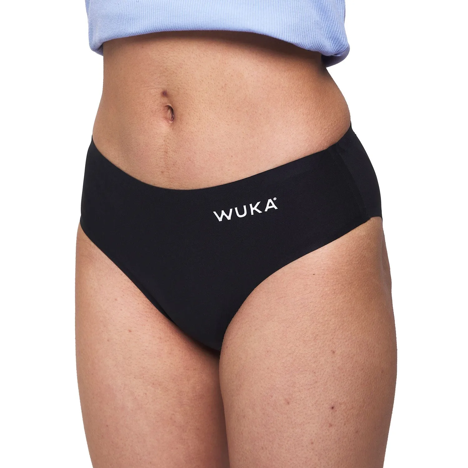 WUKA Teen Stretch Seamless Period Pants Black - Heavy Flow